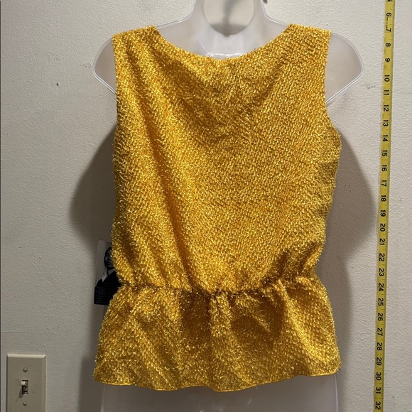 Jason Wu Golden Textured Sleeveless Blouse - Picture 4 of 4